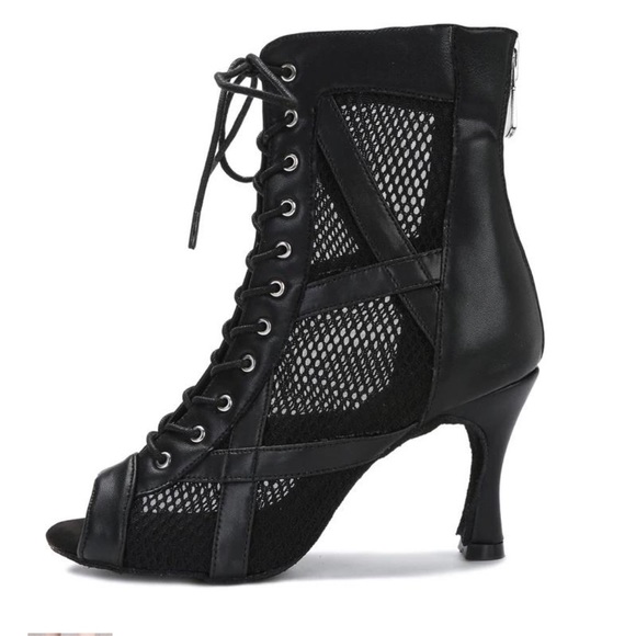 Dance and Sway Shoes - NEW Dance and Sway Leatherette Customized Heel Boot for Heels Dance/Ballroom